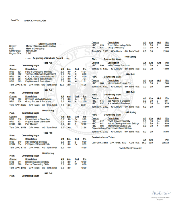 USM-Transcript